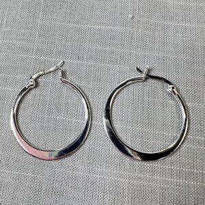 AV Sterling Silver Hoop Earrings